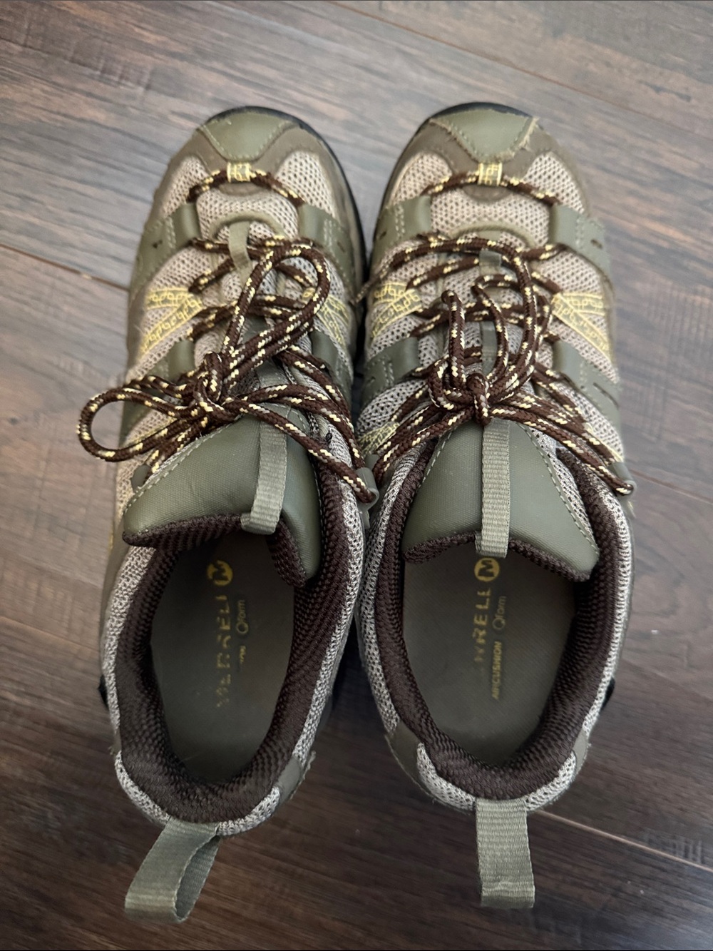 Merrell Olive and Brown Women's Trail Shoes